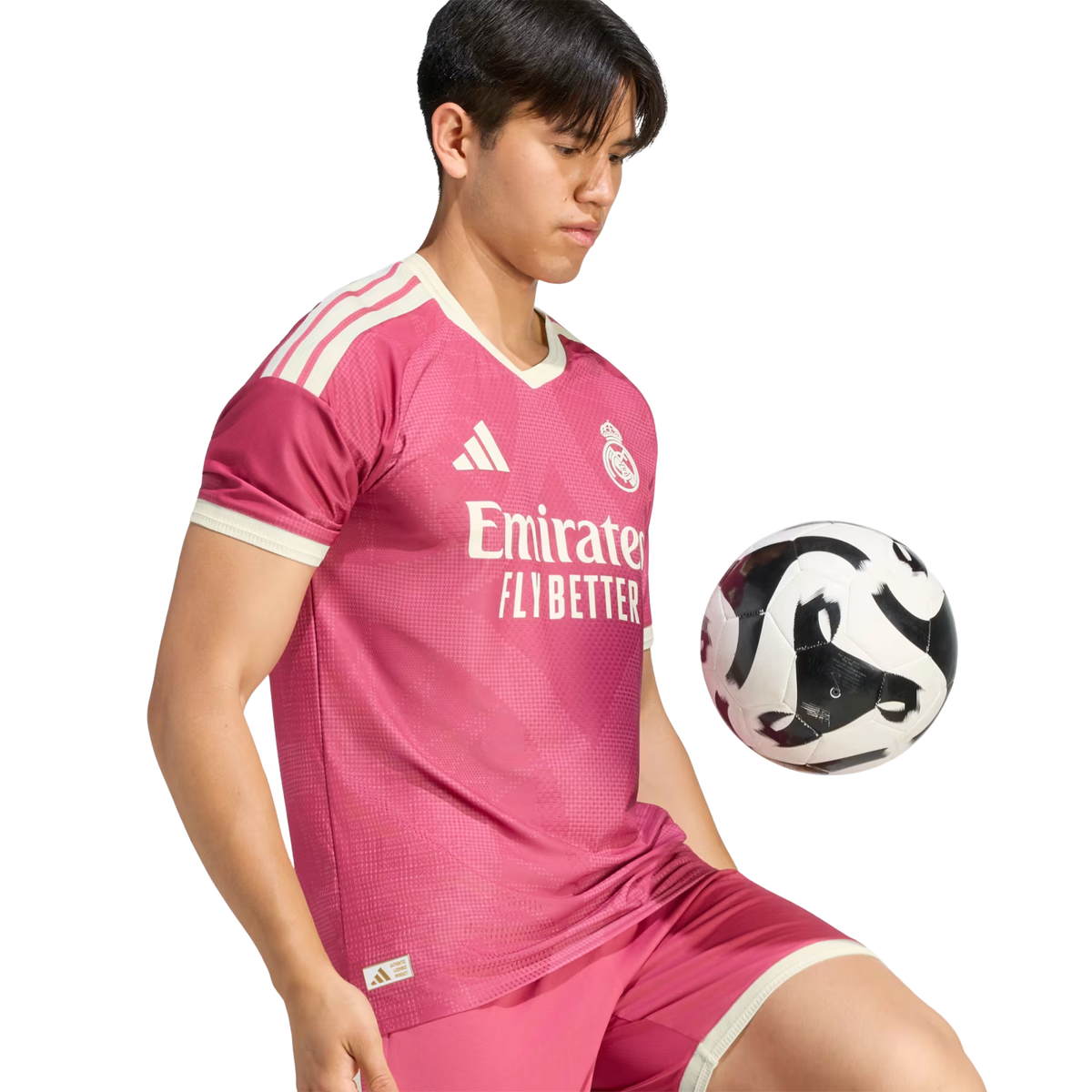adidas Mens Real Madrid Authentic Third Jersey 26/27 (Pink)