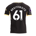 Puma Mens Manchester City Kaden Braithwaite Away Jersey w/ EPL + No Room For Racism Patches 26/27 (Black/Yellow)