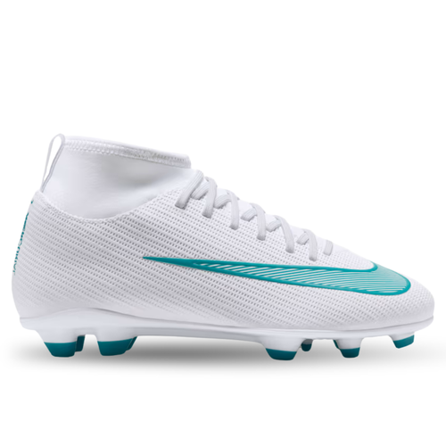 Nike Jr. Superfly 11 Club FG/MG Soccer Cleats (White/Dusty Cactus) - 1Y