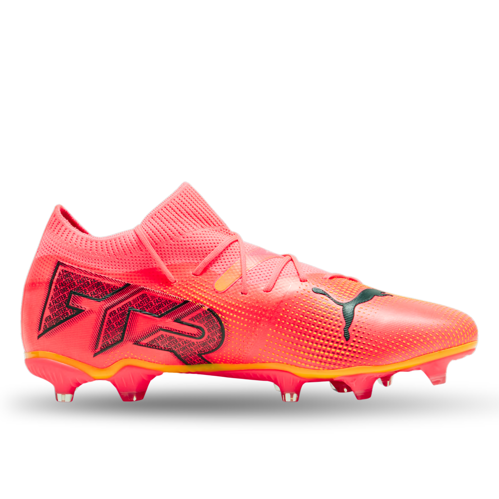 Puma Future 7 Match FG/AG Soccer Cleats (Sunset Glow/Puma Black)
