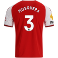 adidas Mens Arsenal Cristhian Mosquera Home Jersey w/ EPL + No Room For Racism Patches 26/27 (Red)