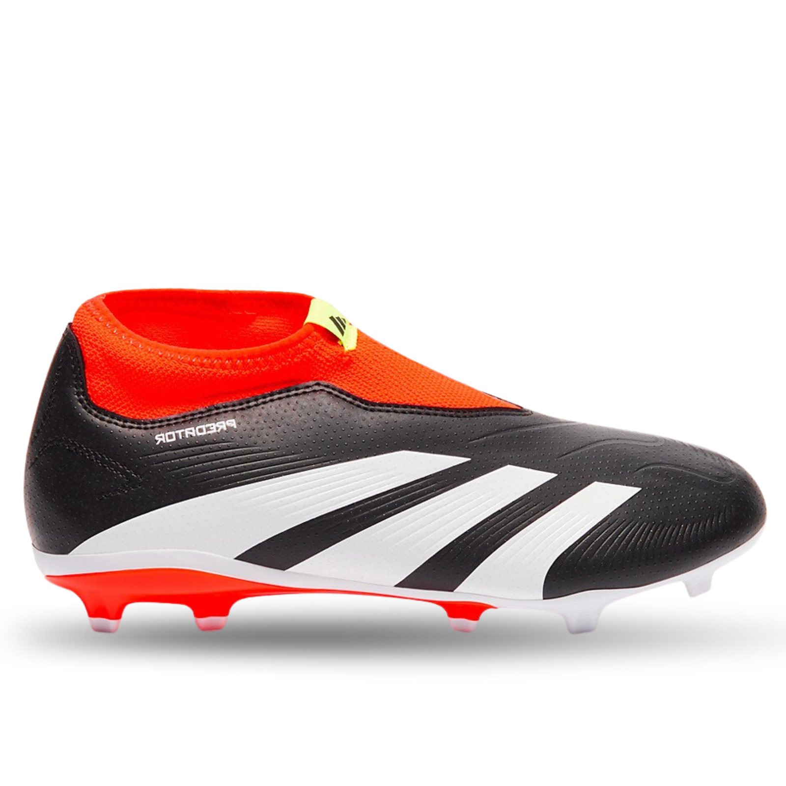 adidas Jr. Predator League Laceless Firm Ground Soccer Cleats (Core Black/White/Solar Red)