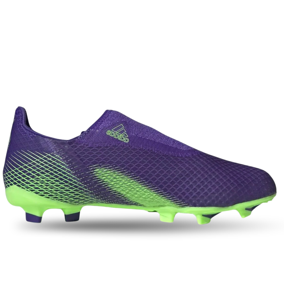 adidas Jr. X Ghosted .3 LL FG Soccer Cleats (Energy Ink/Signal Green)