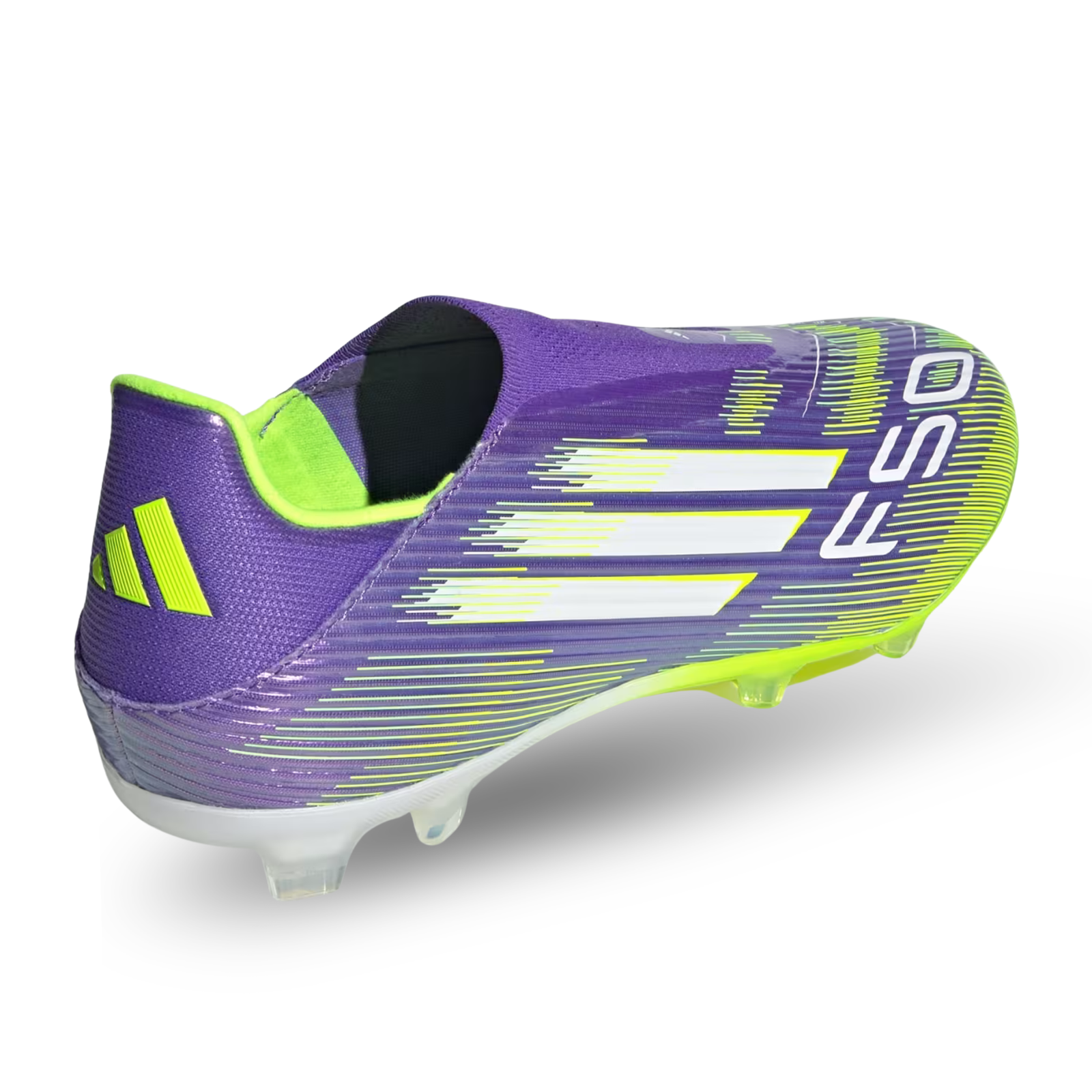 adidas F50 League Laceless FG/MG Soccer Cleats (Purple Rush/Lucid Lemon)