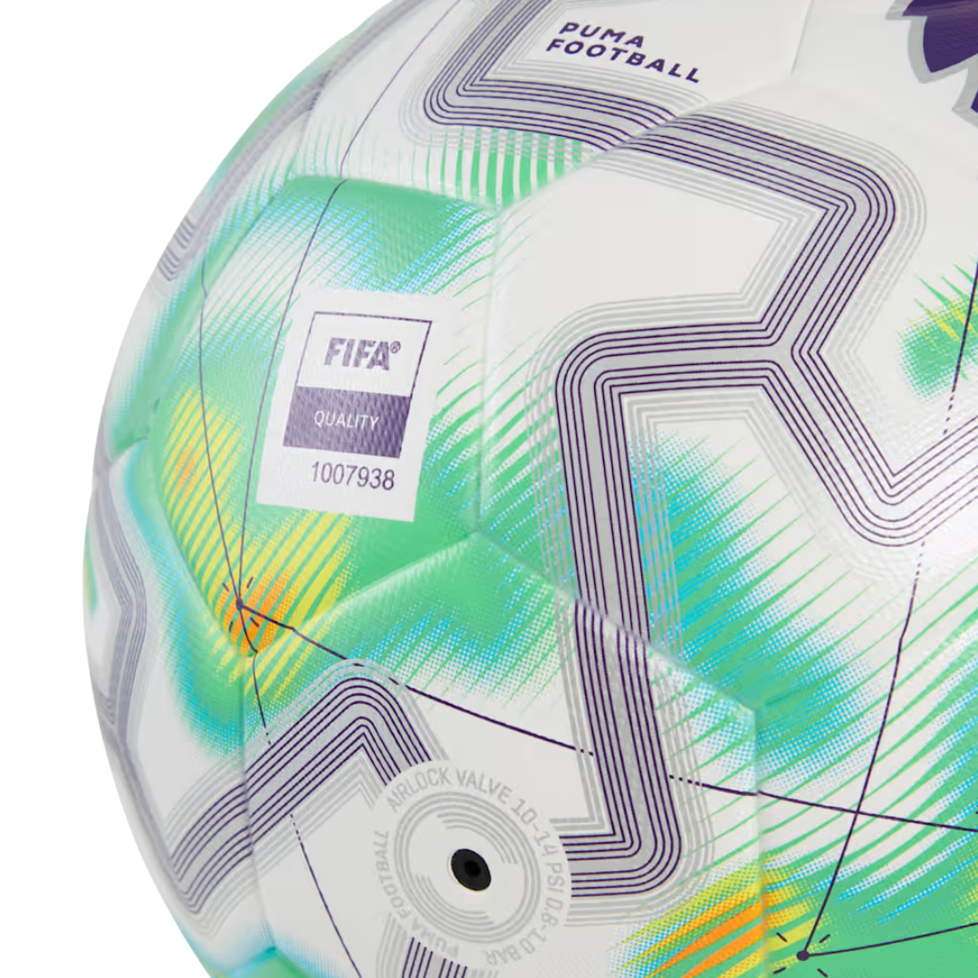 PUMA English Premier League Orbita Match PL Thrill Soccer Ball (White/Multi)