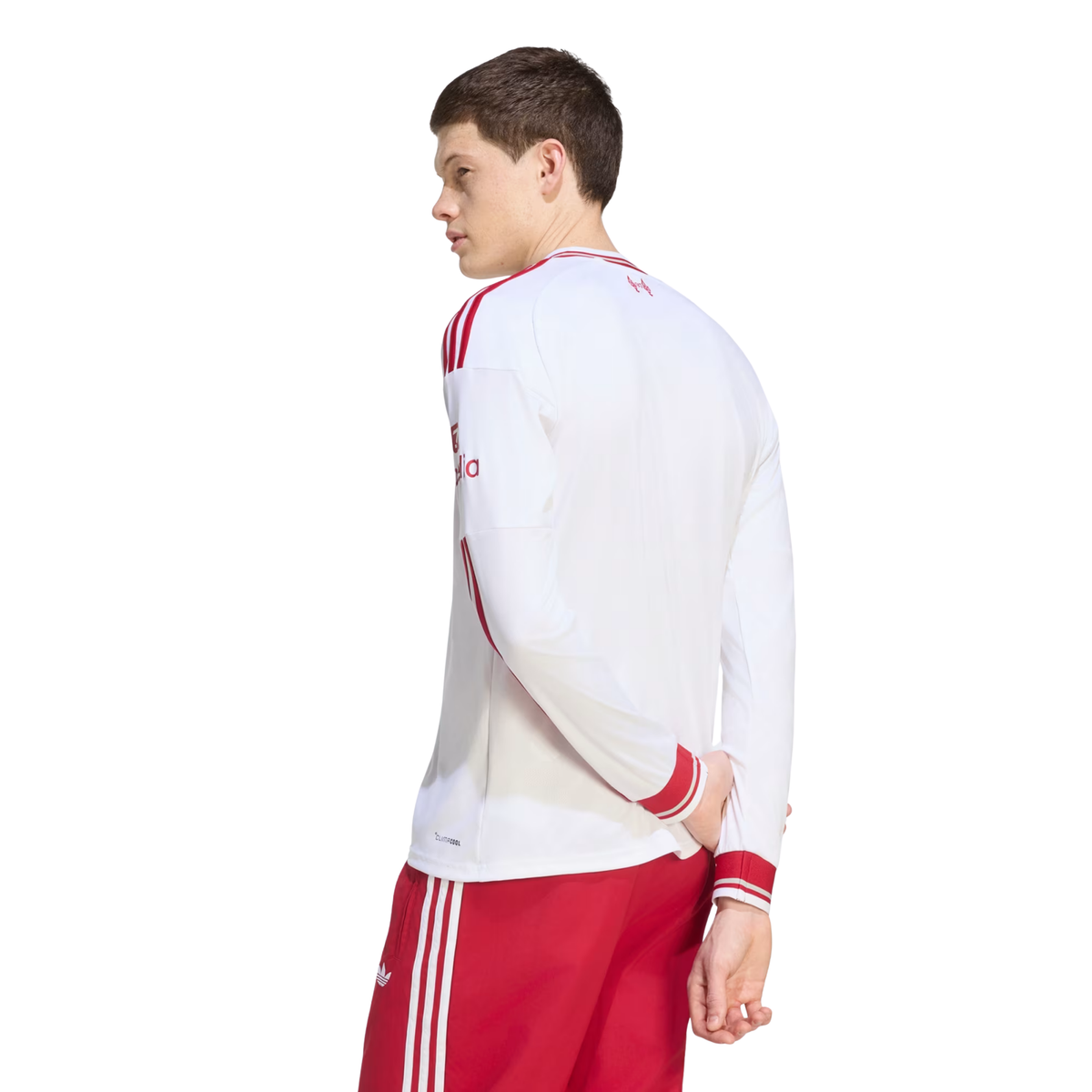 adidas Mens Liverpool Long Sleeve Away Jersey 26/27 (White/Red)