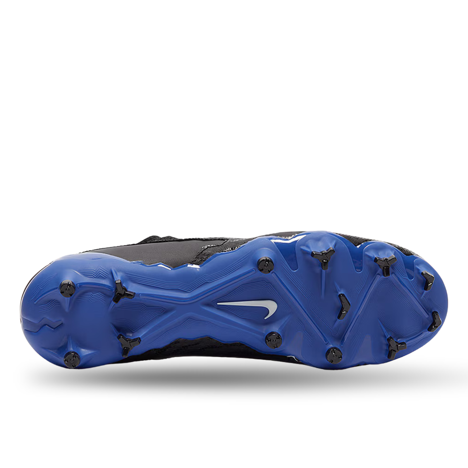 Nike Phantom GX Academy DF FG/MG Soccer Cleats (Black/Chrome-Hyper Royal)