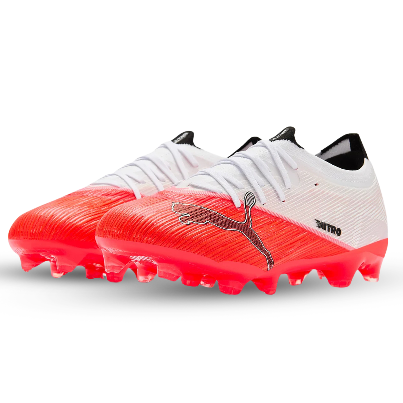 Puma Ultra Nitro 7 Match FG/AG Soccer Cleats (White/Pink)