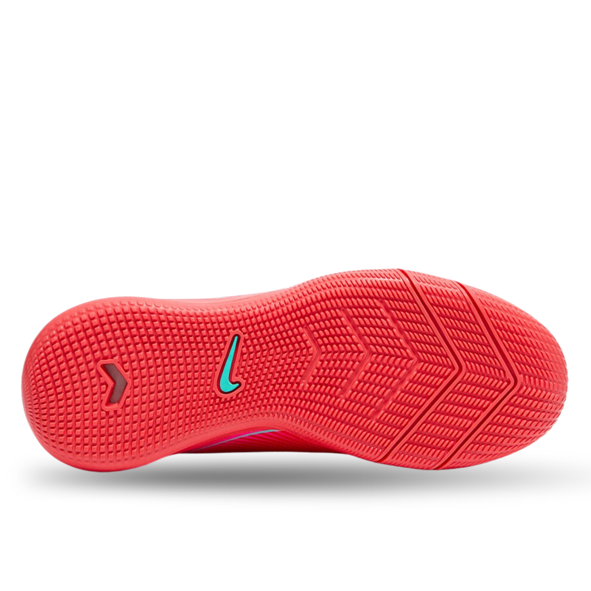 Nike Jr. Zoom Superfly 10 Academy Indoor Soccer Shoes (Ember Glow/Aurora Green)