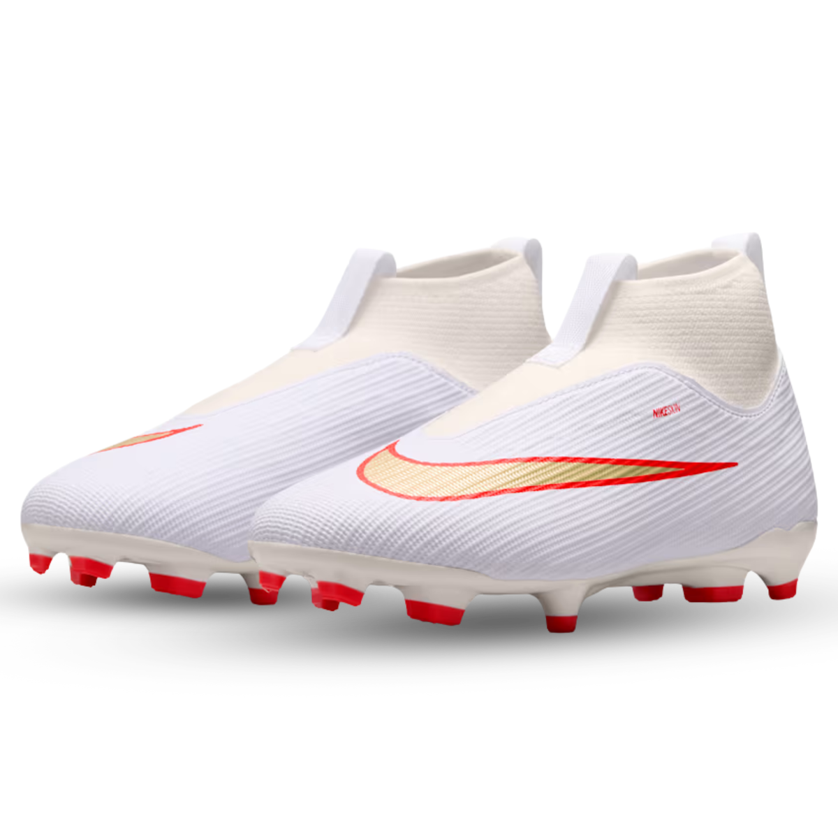 Nike Jr. Superfly 11 Academy FG/MG Soccer Cleats (White/Blur-Bright Crimson)