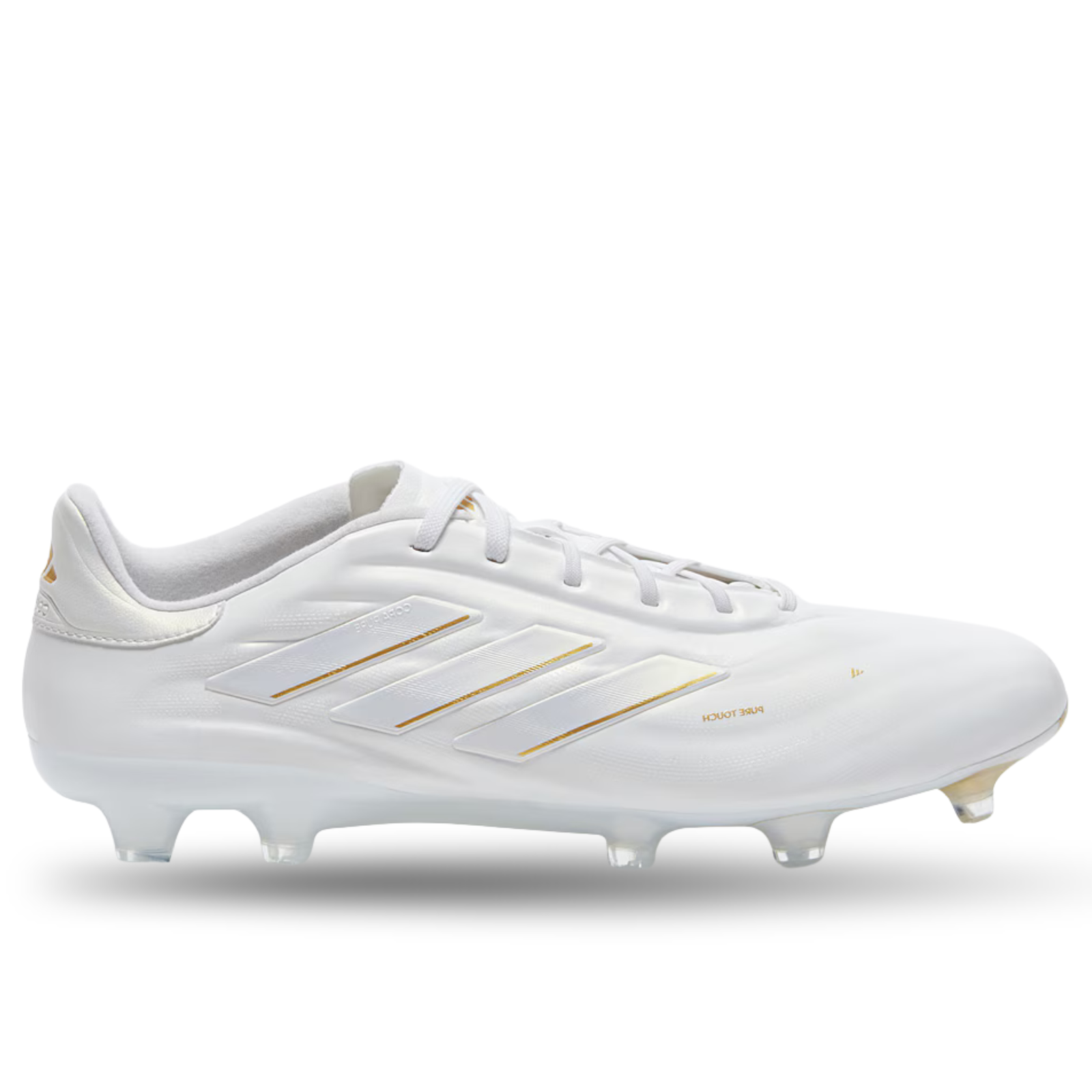 adidas Copa Pure 2 Elite FG Soccer Cleats (White/Metallic Gold)