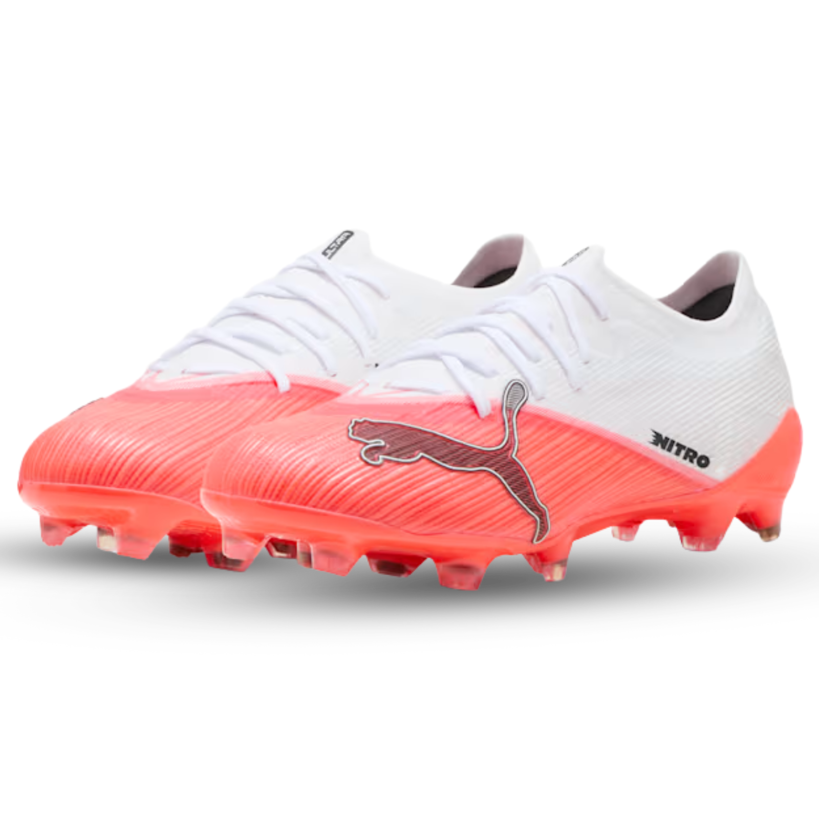 Puma Ultra Nitro 7 Pro FG Soccer Cleats (White/Pink)