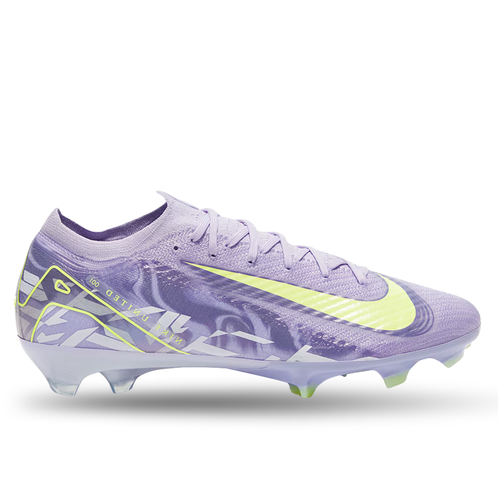 Nike United Zoom Vapor 16 Elite FG Soccer Cleats (Purple Agate/Barely Volt)