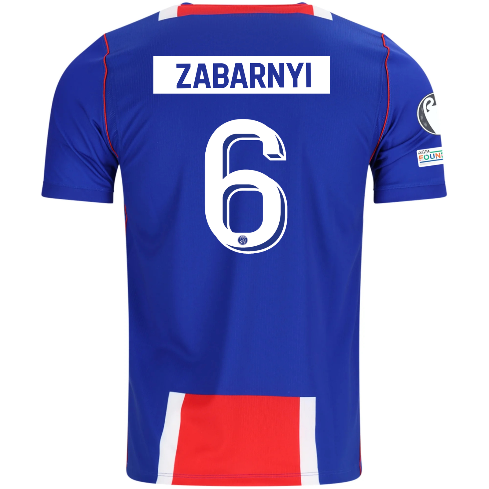 Nike Mens Paris Saint-Germain Illia Zabarnyi Home Jersey w/ Champions League Patches 26/27 (Blue/White/Red)