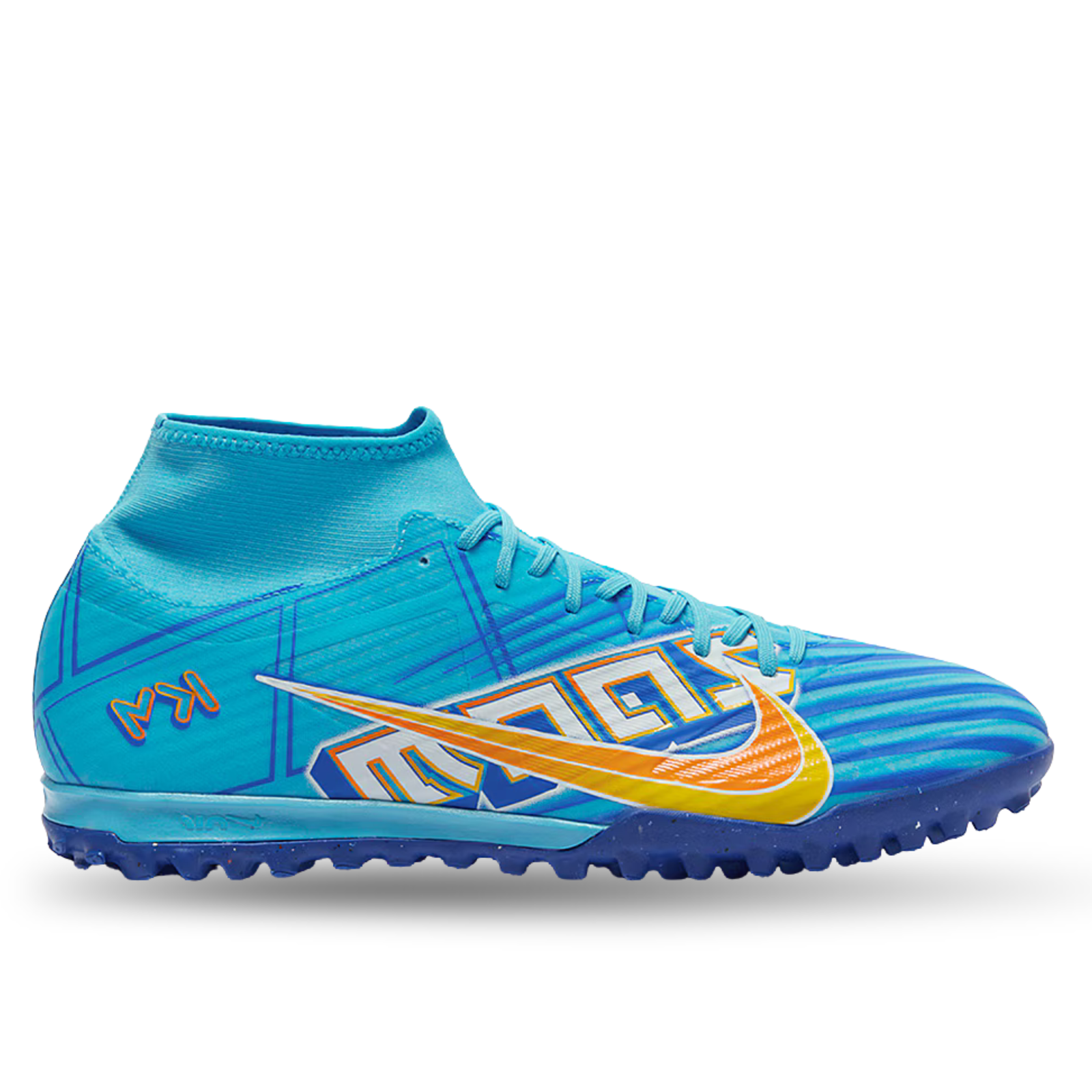 Nike Zoom Superfly 9 Academy Turf Soccer Shoes (Baltic Blue/White)