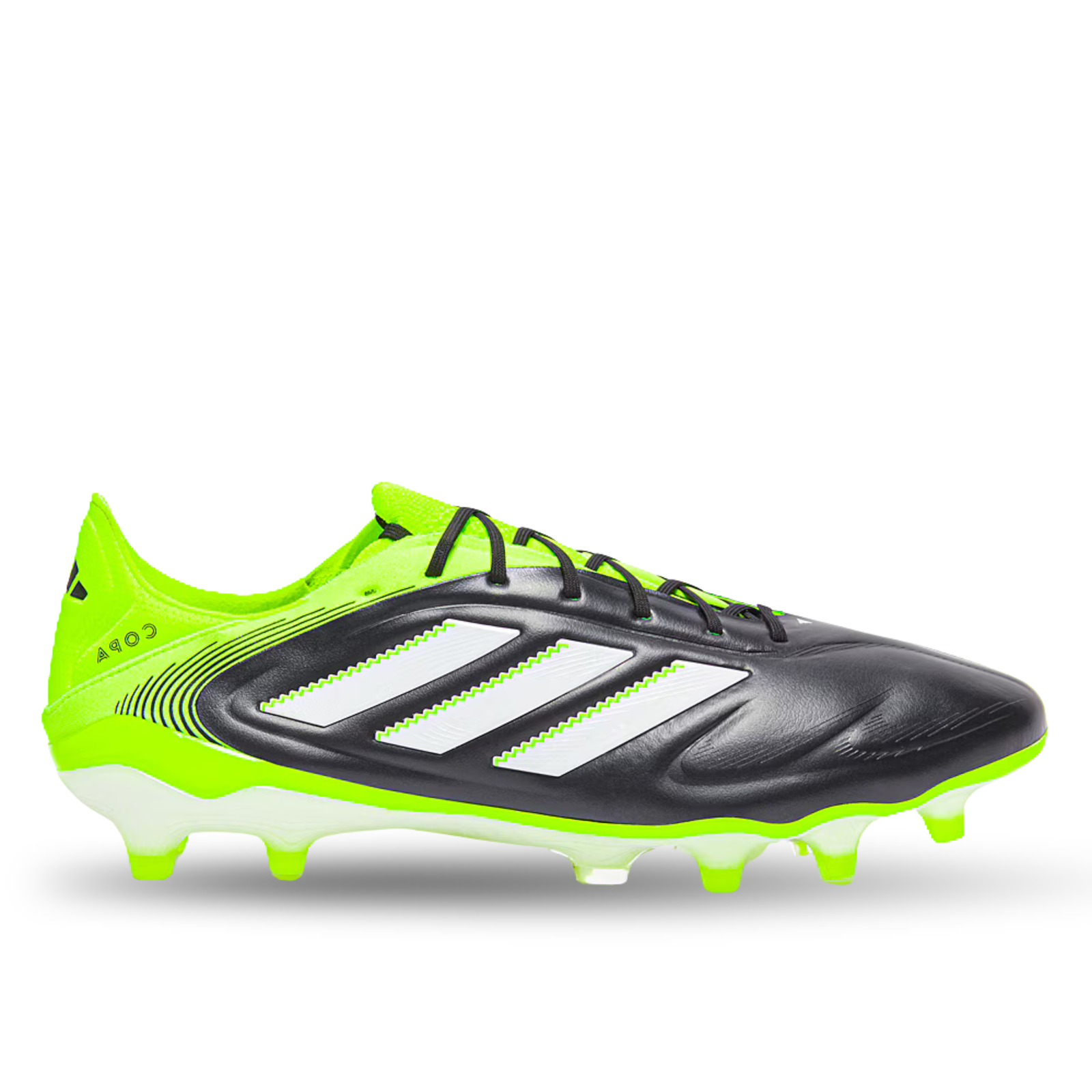adidas Copa Pure III Elite FG Soccer Cleats (Black/Lucid Lemon)