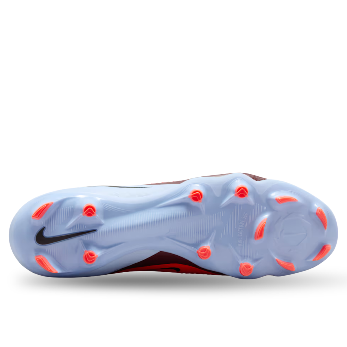 Nike Phantom 6 High Academy FG/MG Soccer Cleats (Royal Tint/Bright Crimson)