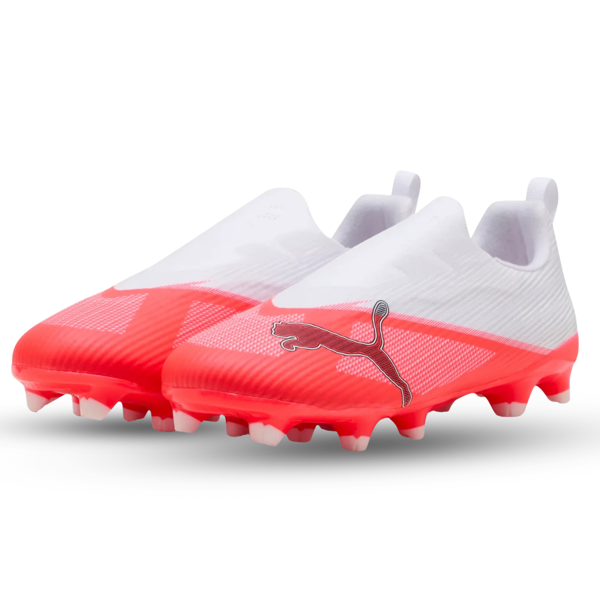 Puma Ultra 7 Match LL FG/AG Junior Soccer Cleats (White/Pink)