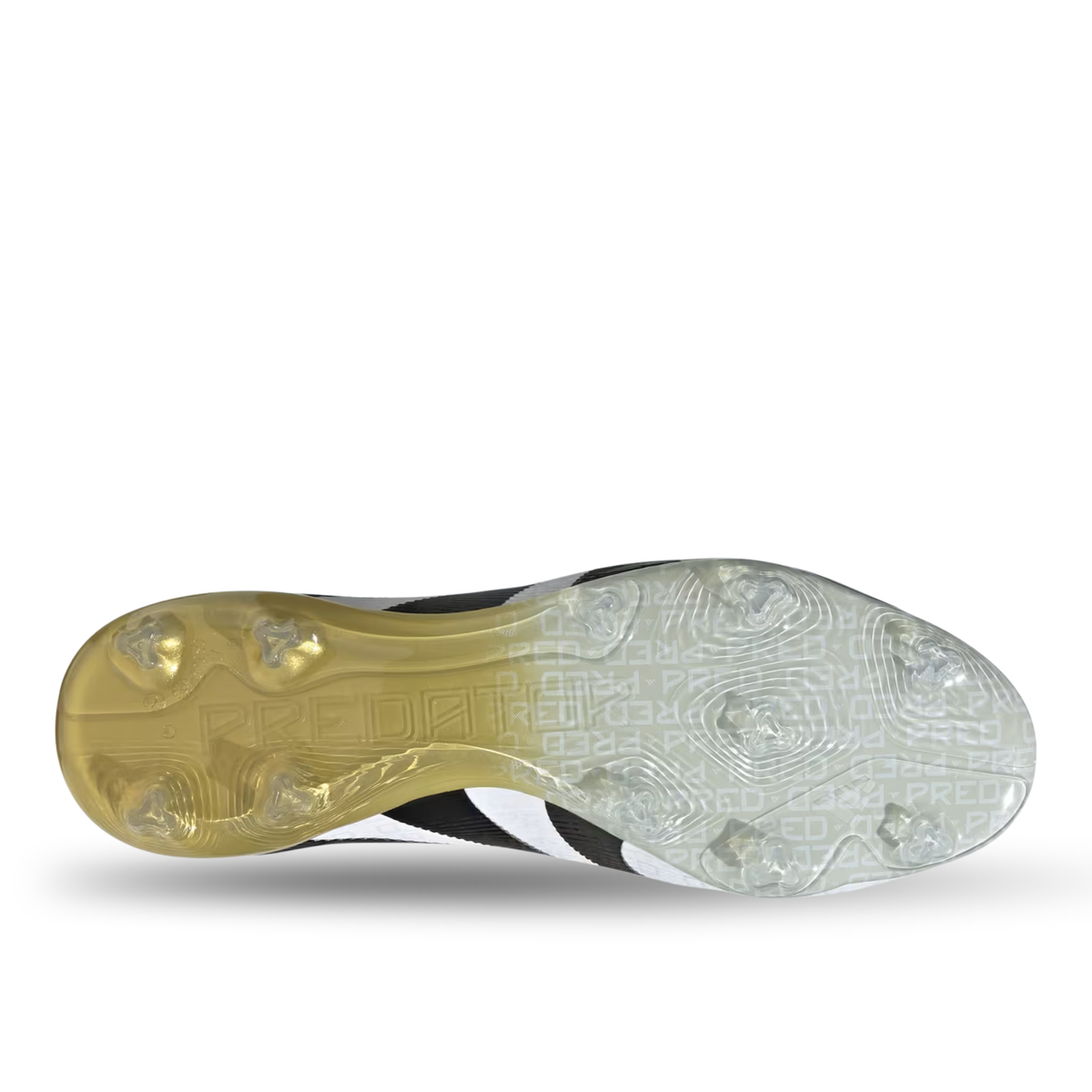 adidas Predator Pro Firm Ground Soccer Cleats (White/Black/Gold Metallic)