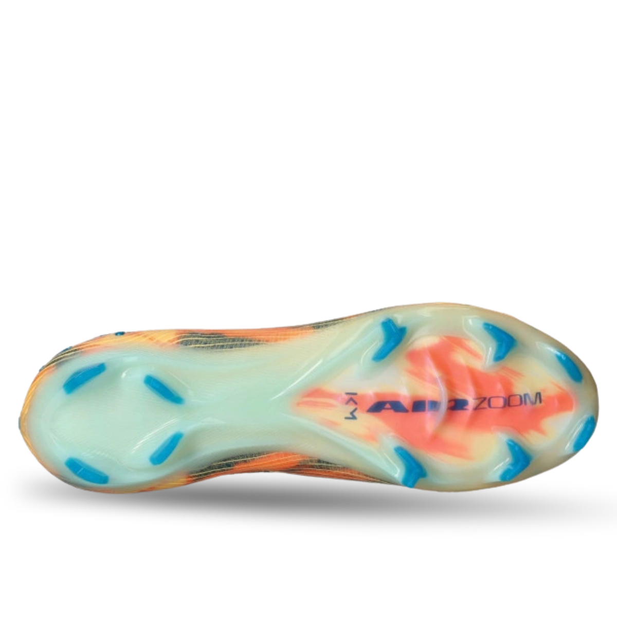 Nike Zoom Superfly 10 Elite KM Firm Ground Soccer Cleats (Melon Tint/Neo Turq/Igloo)