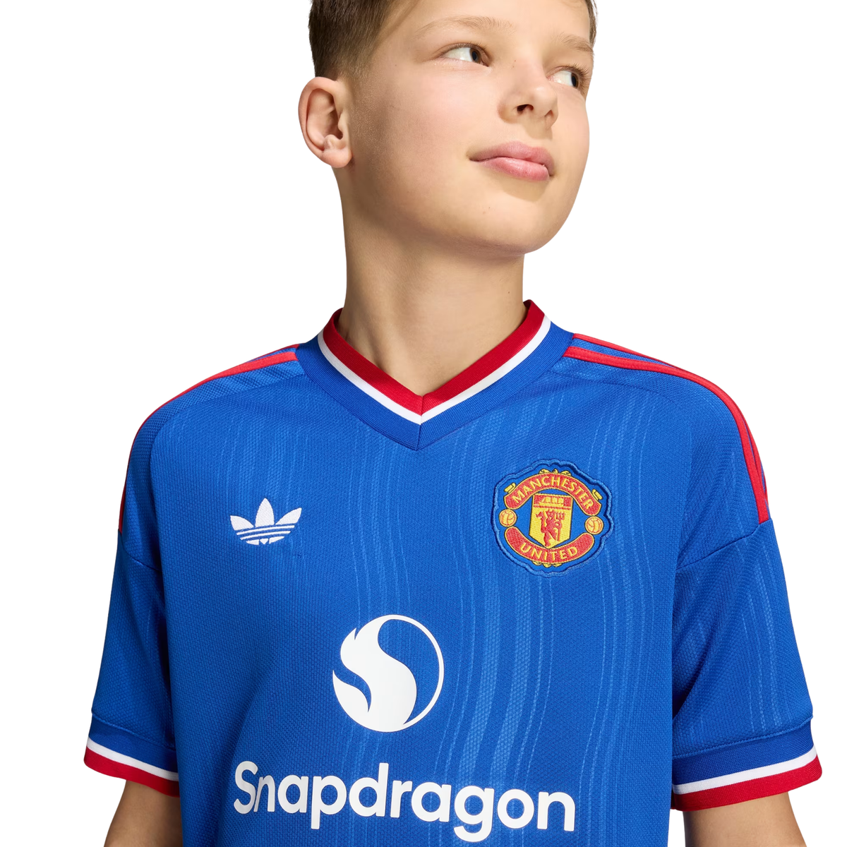 adidas Youth Manchester United Away Jersey 26/27 (Blue)