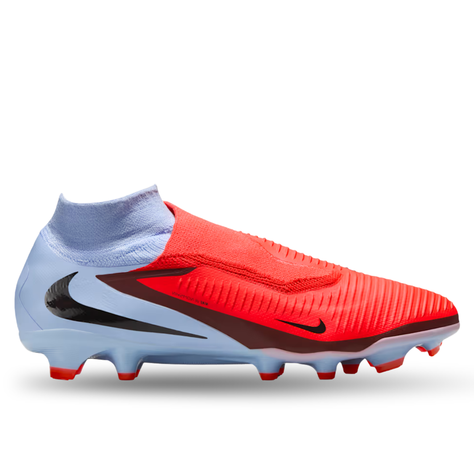 Nike Phantom 6 High Pro Firm Ground Soccer Cleats (Royal Tint/Bright Crimson)