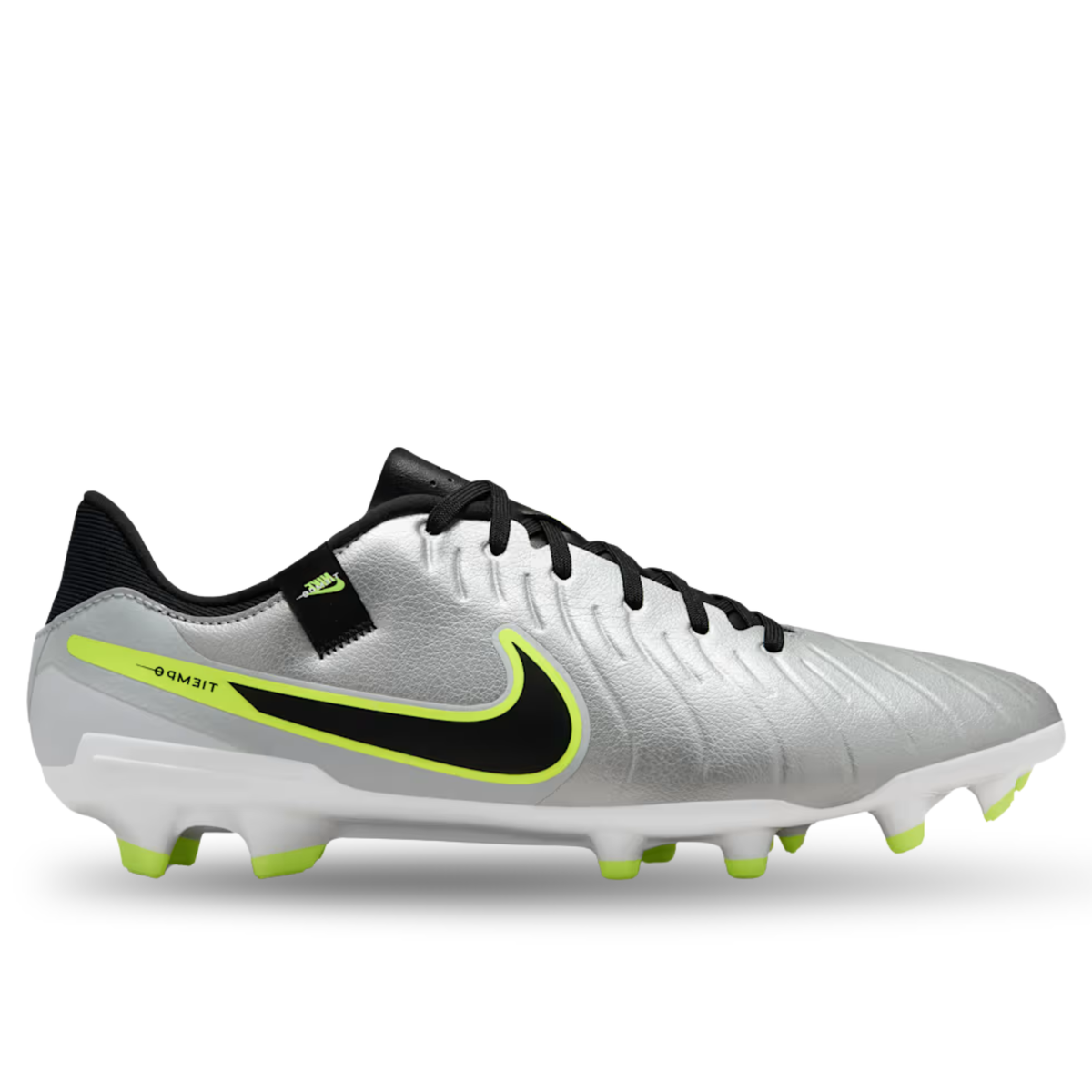 Nike Legend 10 Academy FG/MG Soccer Cleats (Metallic Silver/Black-Volt)