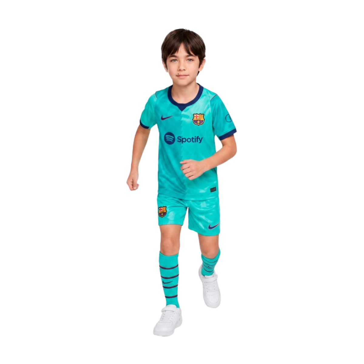 Nike FC Barcelona 26/27 Little Kids Third 3-Piece Soccer Jersey Set (Green Frost)