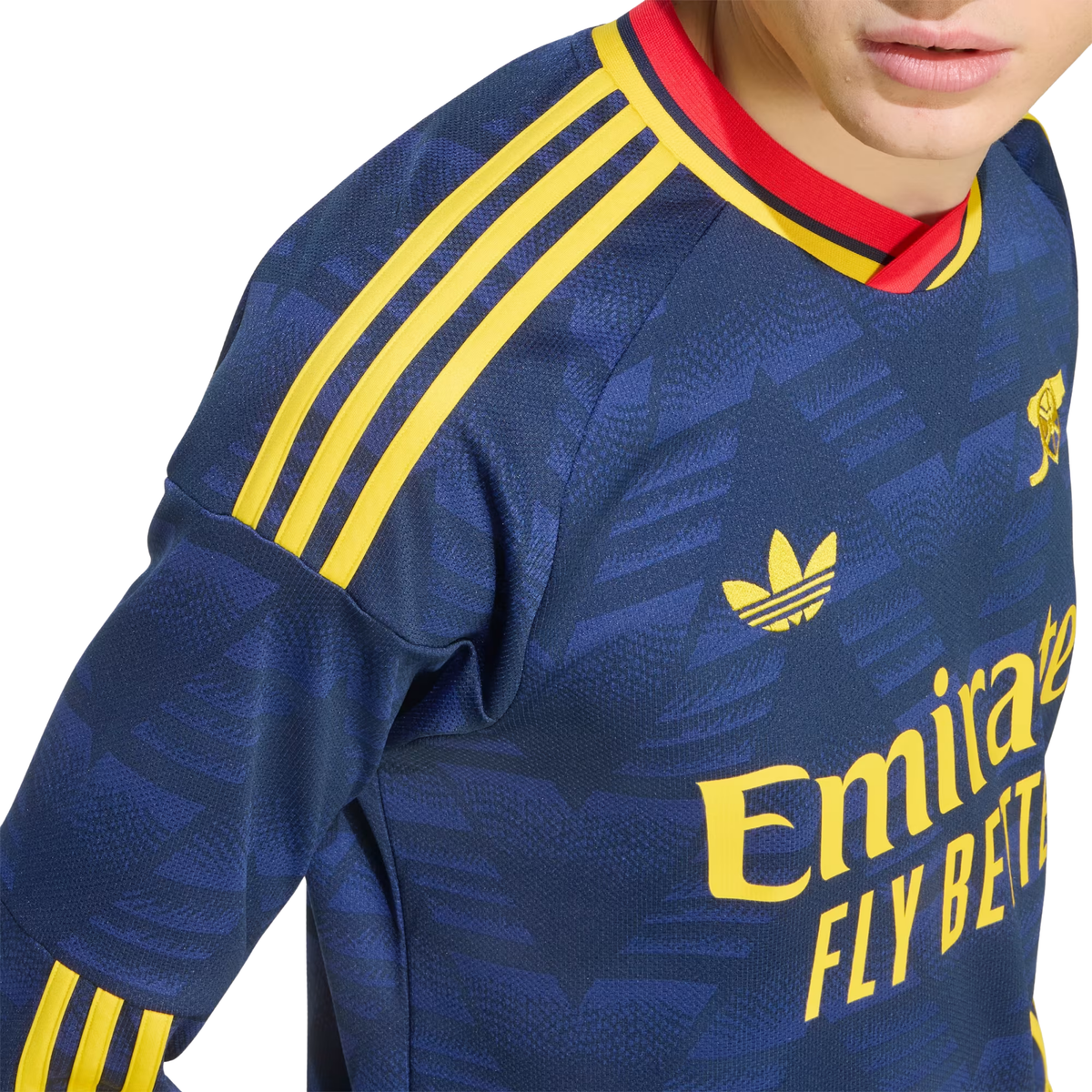 adidas Mens Arsenal Long Sleeve Away Jersey 26/27 (Navy/Yelllow)