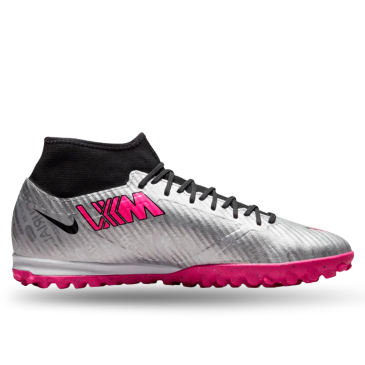 Nike Zoom Superfly 9 Academy XXV Turf Soccer Shoes (Metallic Silver/Hyper Pink)