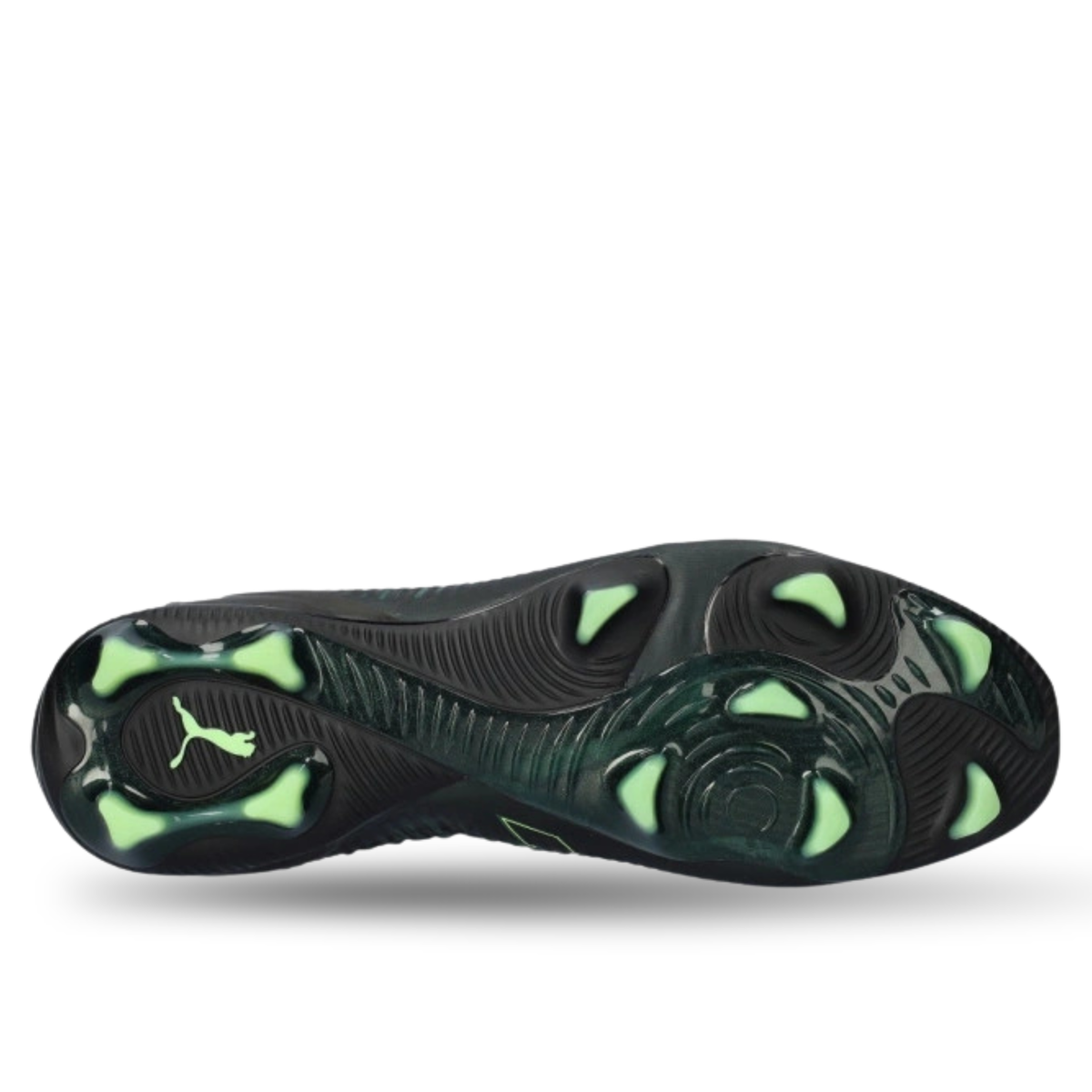 Puma Future 8 Ultimate Firm Ground Soccer Cleats (Black/Fizzy Light/Green)