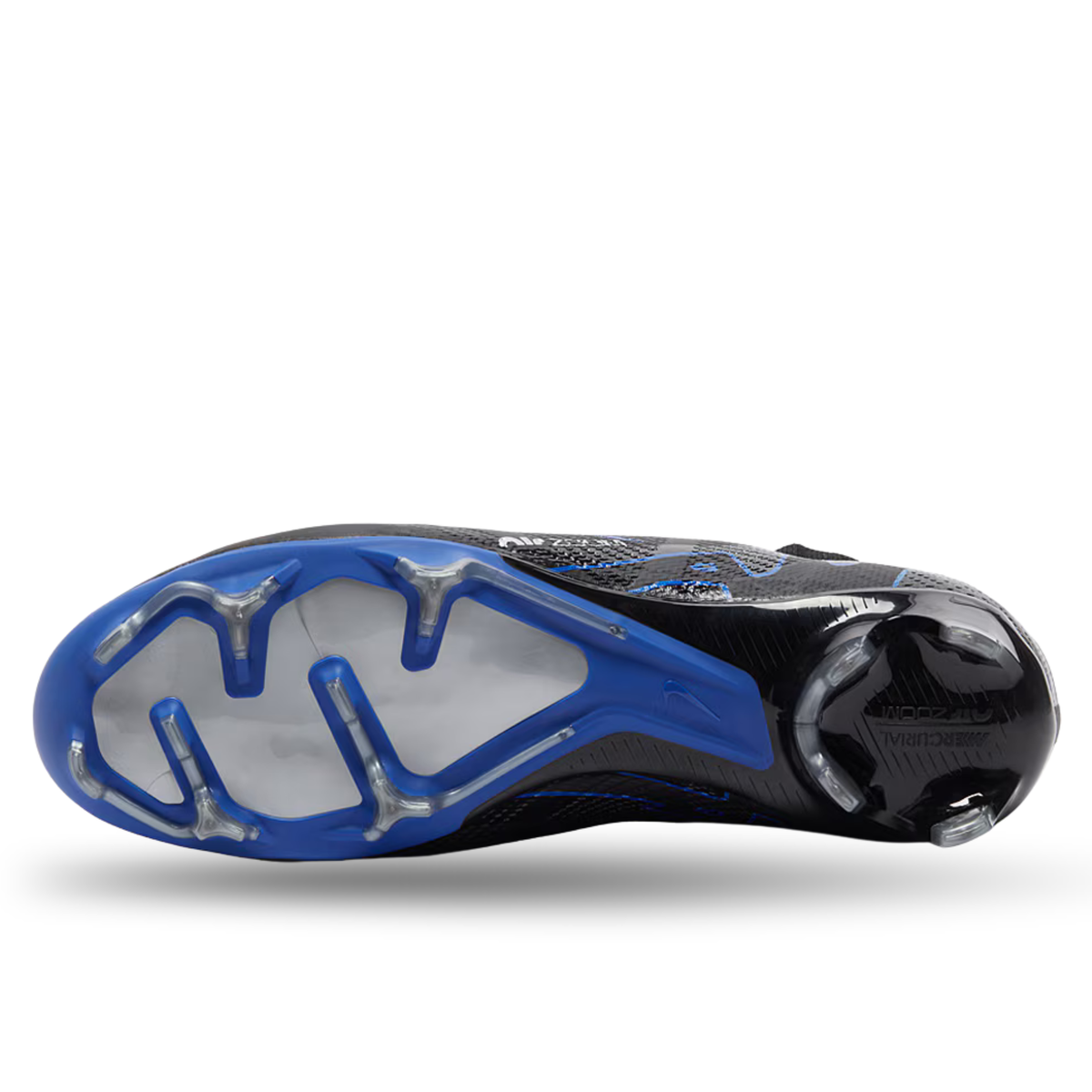 Nike Zoom Superfly 9 Pro Firm Ground Soccer Cleats (Black/Chrome-Hyper Royal)