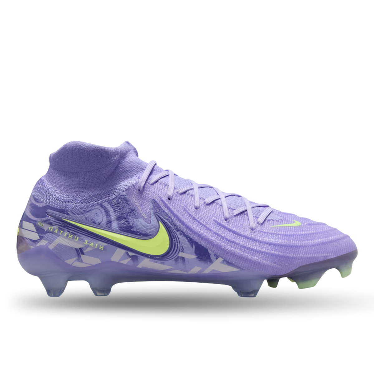 Nike United Phantom Luna II Elite FG Soccer Cleats (Purple Agate/Barely Volt)