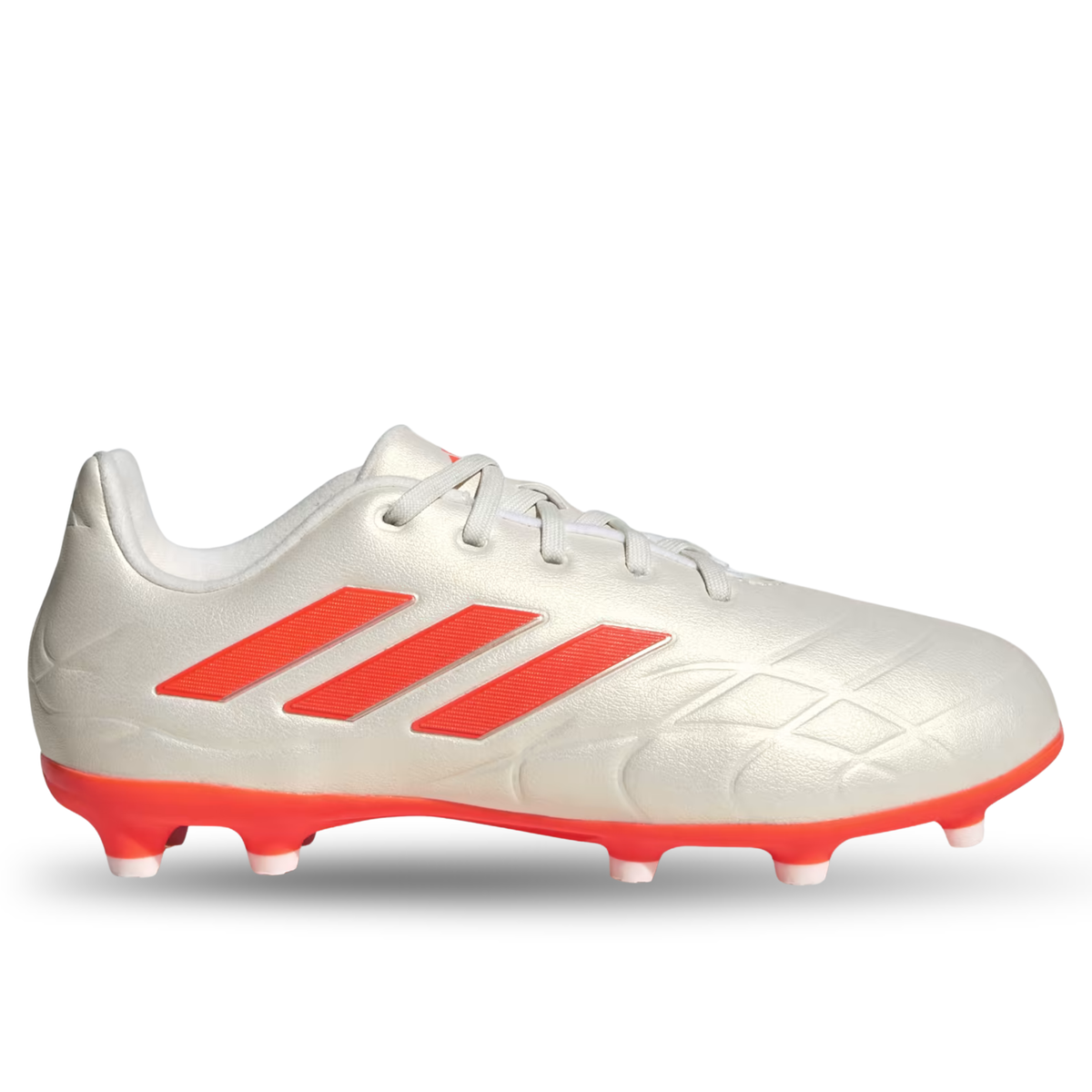 adidas Jr. Copa Pure.3 Firm Ground Soccer Cleats (Off White/Team Solar Orange)