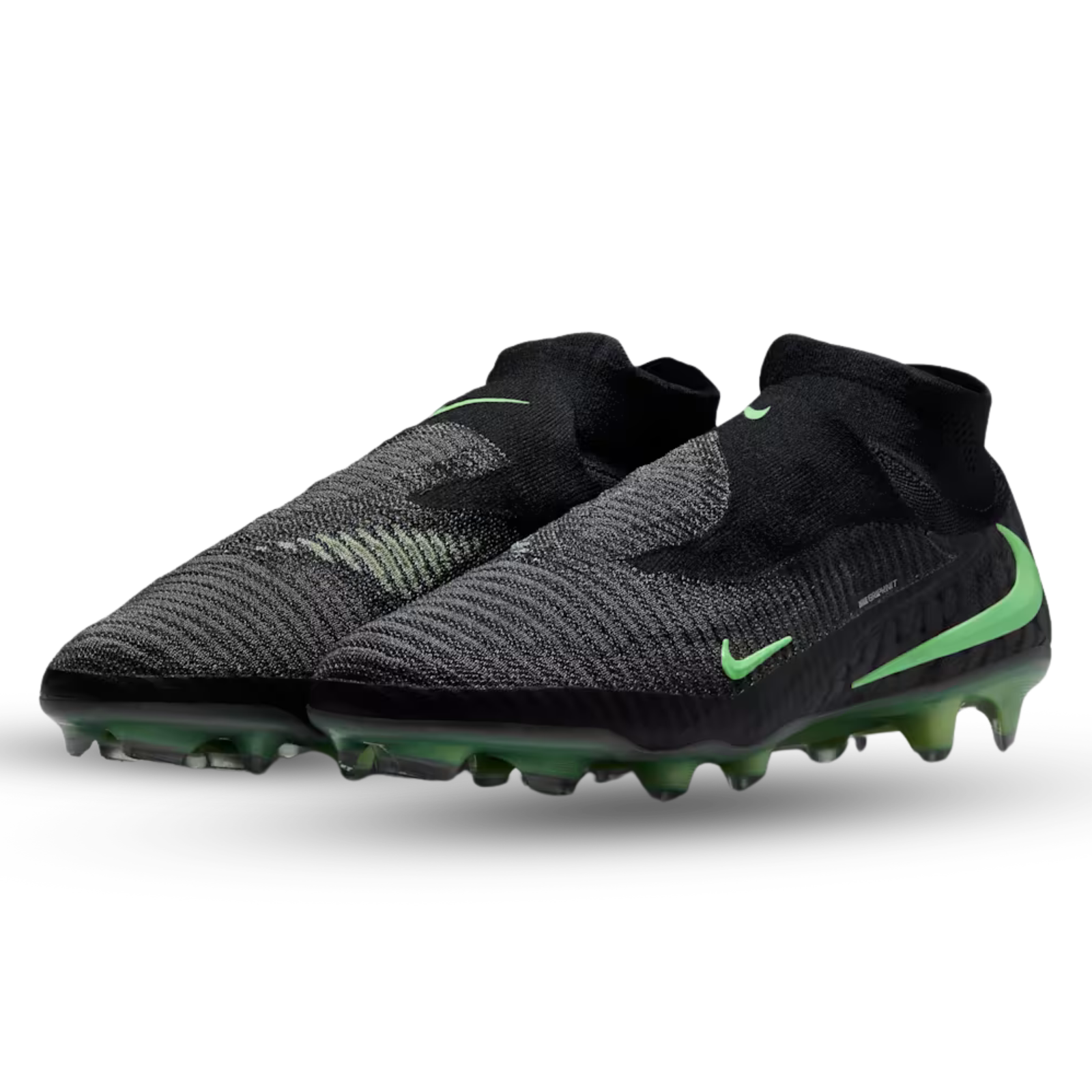 Nike Phantom 6 High Elite FG Soccer Cleats (Black/Illusion Green)