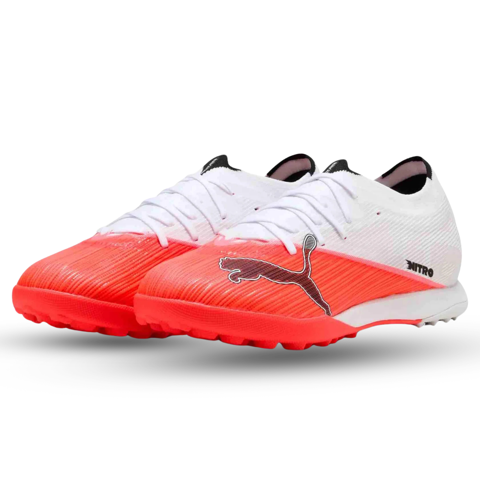 Puma Ultra Nitro 7 Match Turf Soccer Shoes (White/Pink)