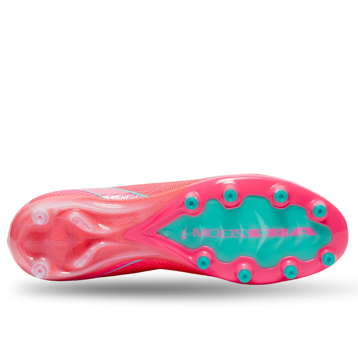 Nike Zoom Superfly 10 Elite AG-Pro Soccer Cleats (Ember Glow/Aurora Green)