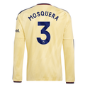 adidas Mens Arsenal Cristhian Mosquera Long Sleeve Third Jersey w/ EPL + No Room For Racism Patches 26/27 (Yellow)
