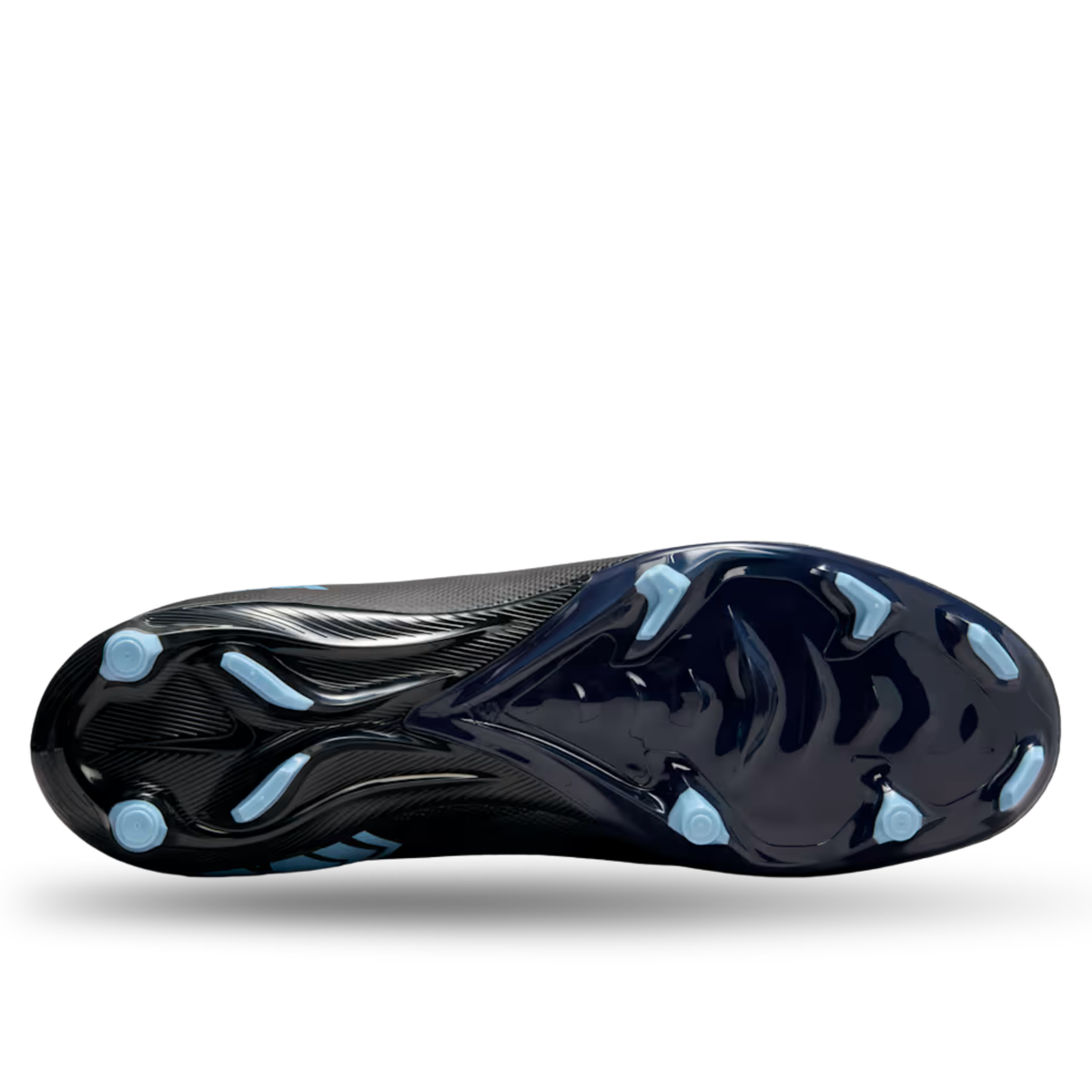 Nike Zoom Superfly 10 Academy Firm Ground/Multiground Soccer Cleats (Black/Ice Blue)