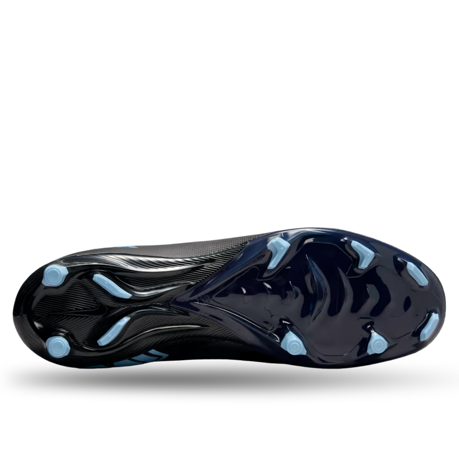 Nike Zoom Superfly 10 Academy Firm Ground/Multiground Soccer Cleats (Black/Ice Blue)