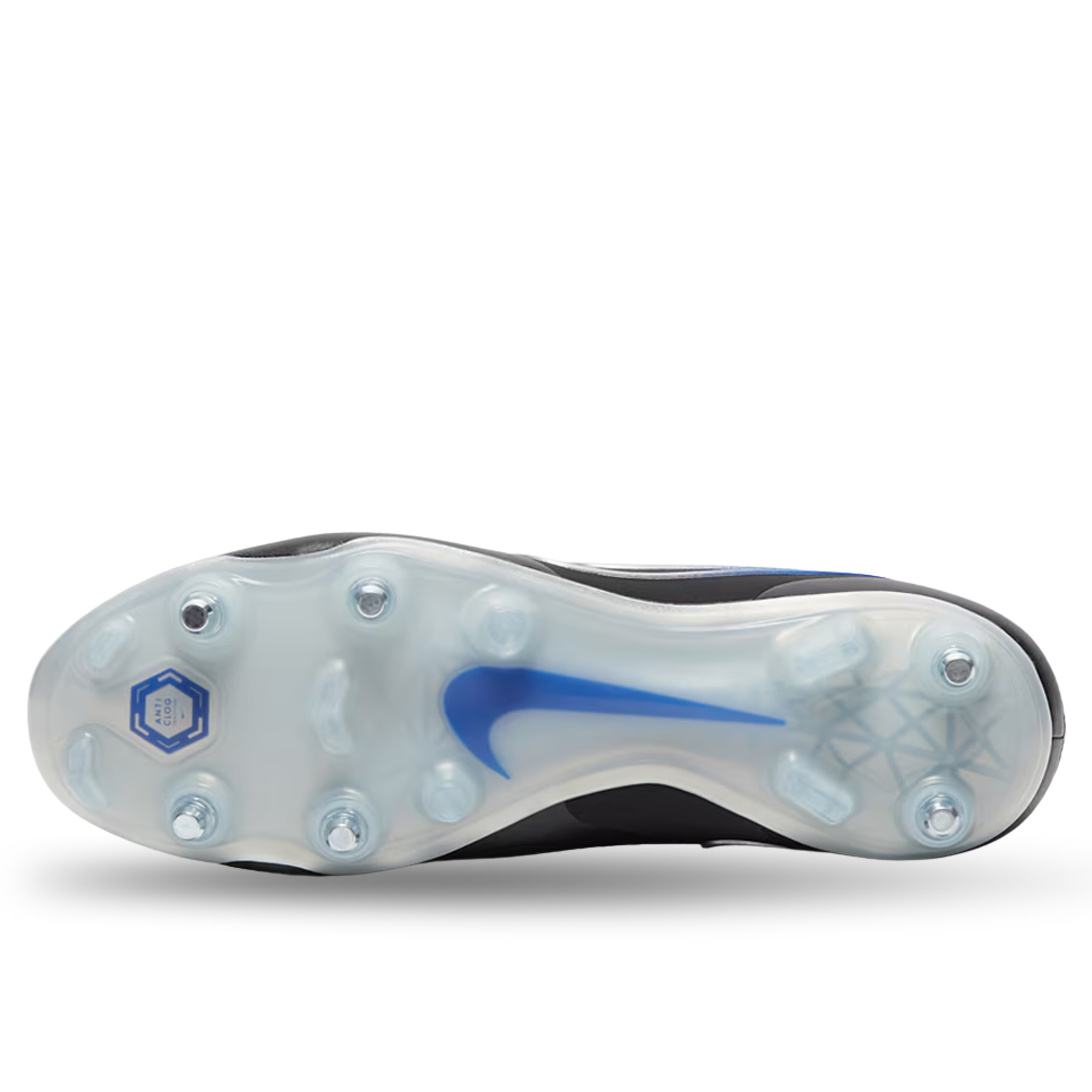 Nike Legend 10 Elite SG-Pro AC Soccer Cleats (Black/Chrome-Hyper Royal)