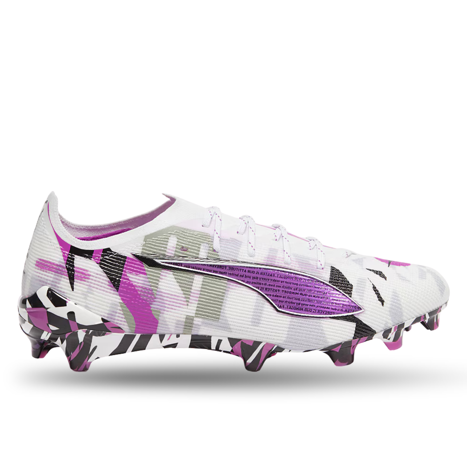 Puma Ultra 5 Ultimate Forever FG Soccer Cleats (White/Magenta/Black)