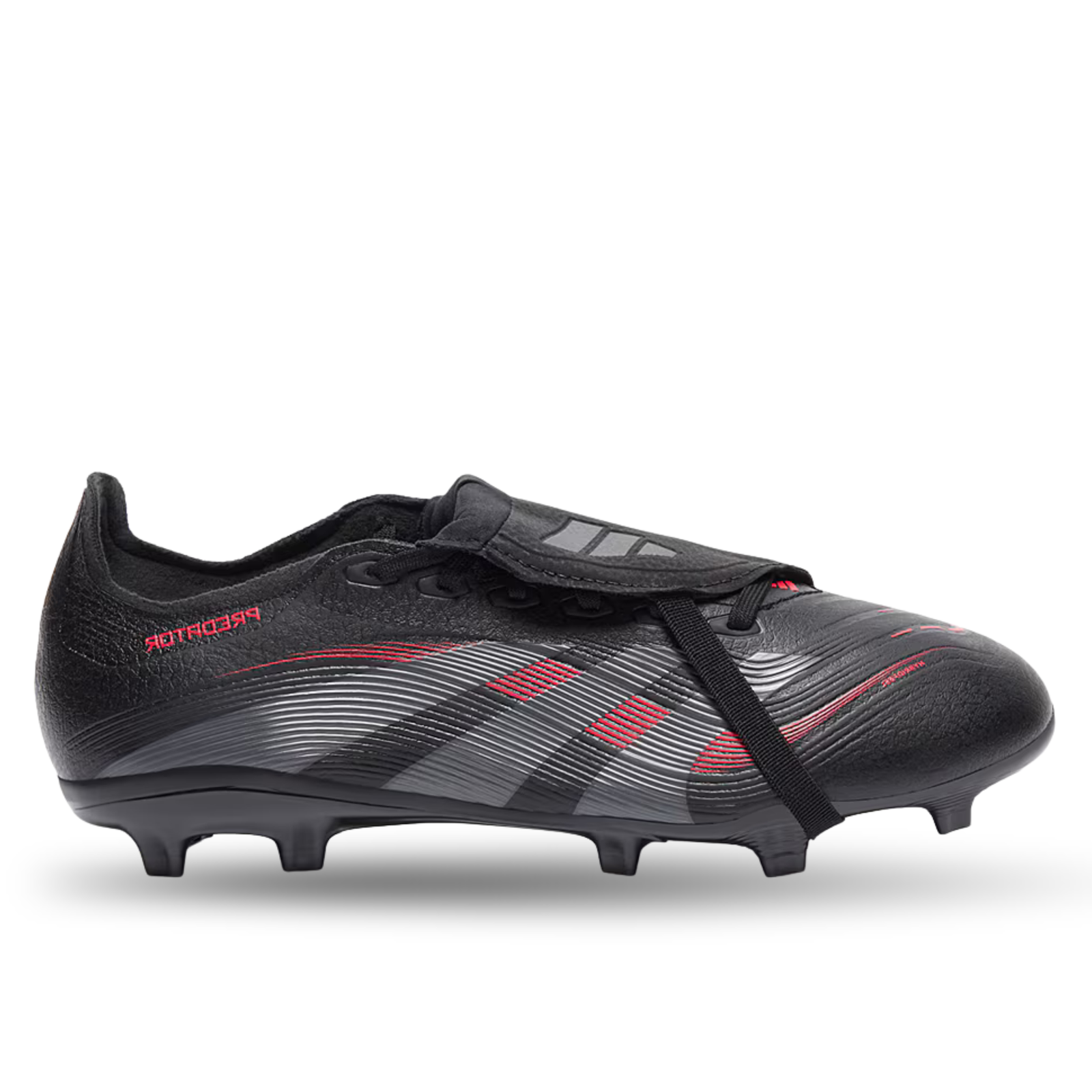 adidas Predator League FT FG/MG Soccer Cleats (Black/Grey/Red)