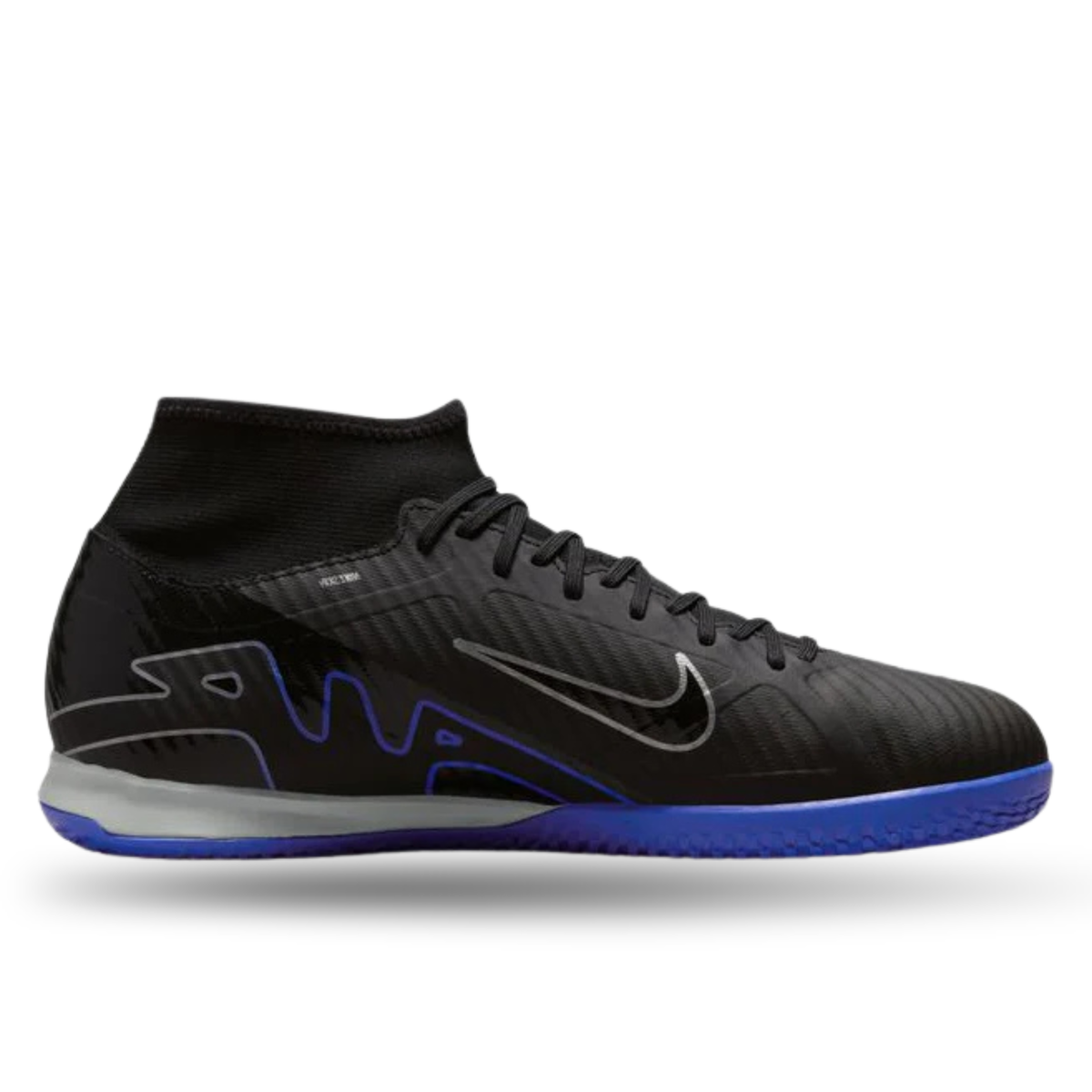 Nike Zoom Superfly 9 Academy Indoor Soccer Shoes (Black/Chrome-Hyper Royal)