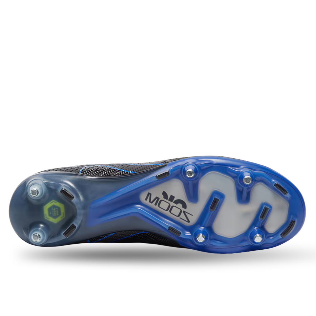 Nike Zoom Vapor 15 Elite SG-Pro Soccer Cleats (Black/Chrome-Hyper Royal)