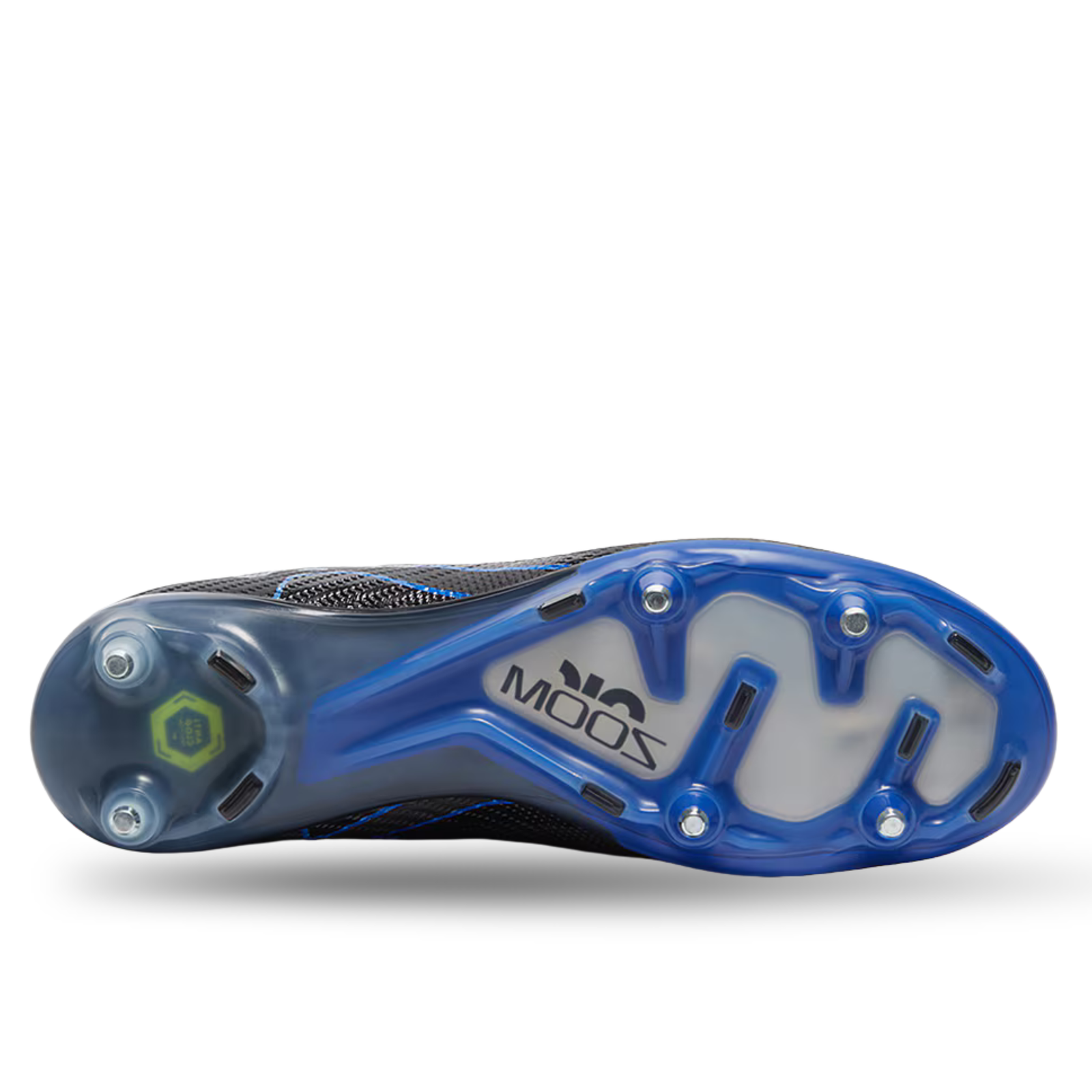 Nike Zoom Vapor 15 Elite SG-Pro Soccer Cleats (Black/Chrome-Hyper Royal)