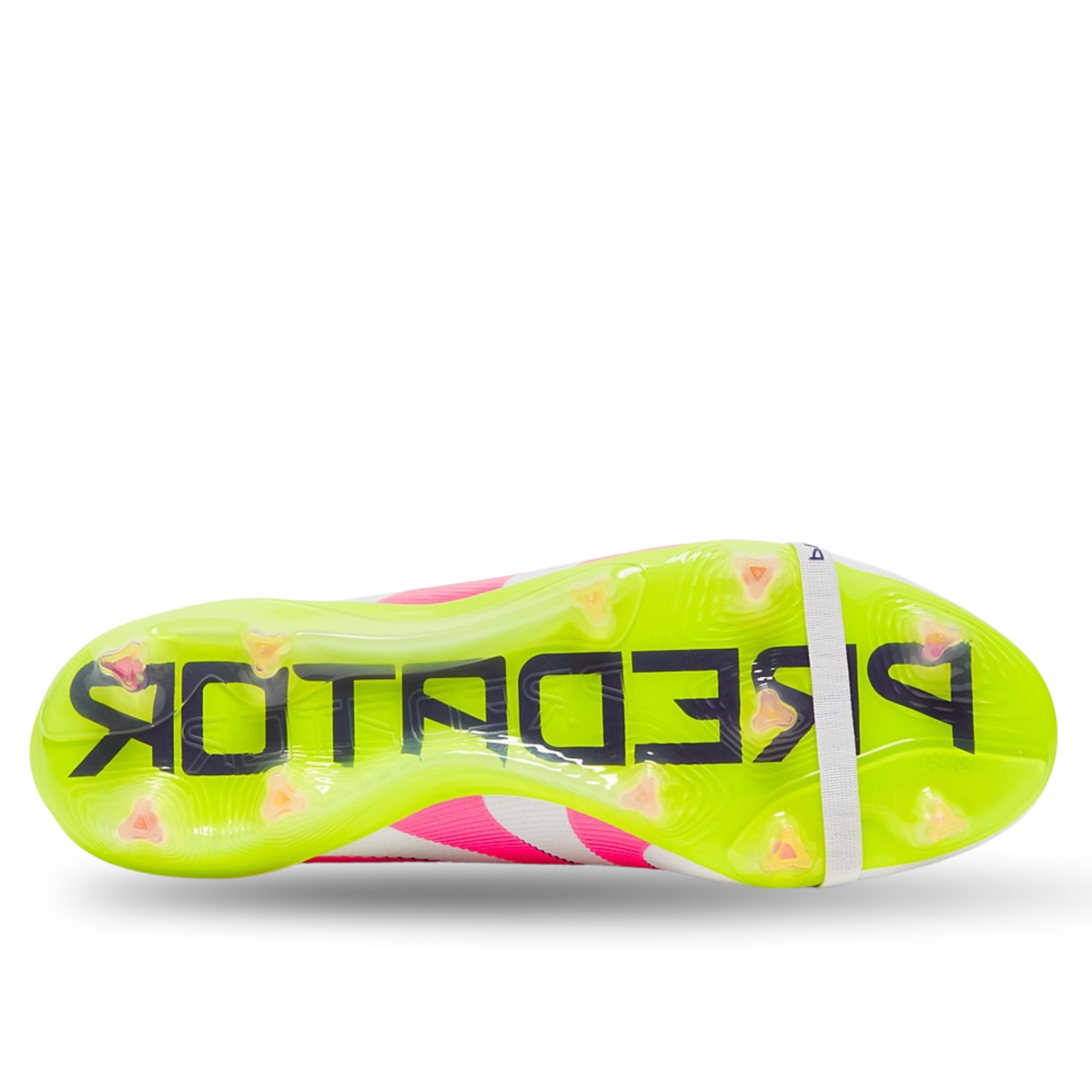 adidas Predator Elite FT Fold-over Tongue Firm Ground Soccer Cleats (White/Lucid Pink/Lucid Lemon)