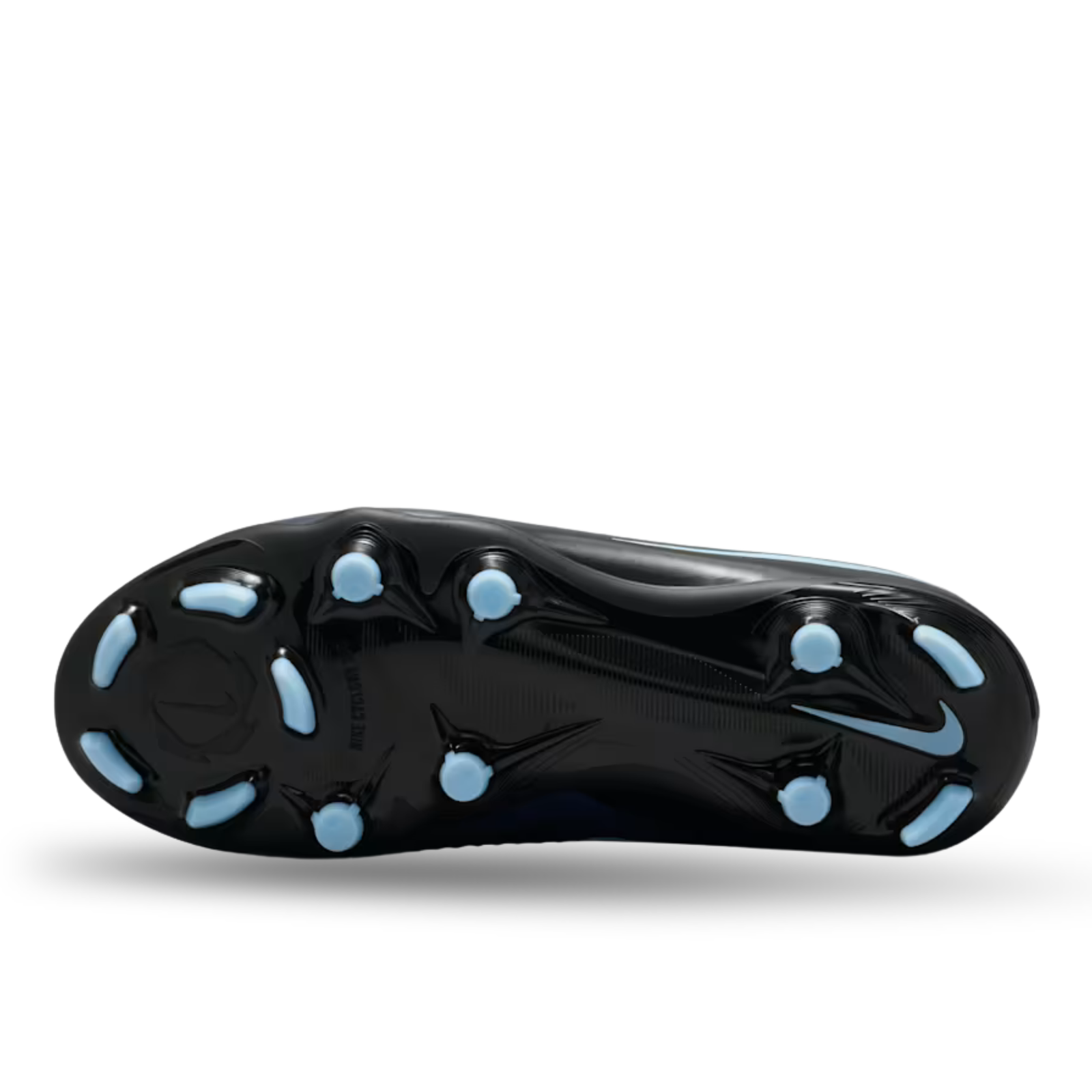 Nike Jr Phantom 6 High Academy FG/MG Soccer Cleats (Black/Ice Blue)