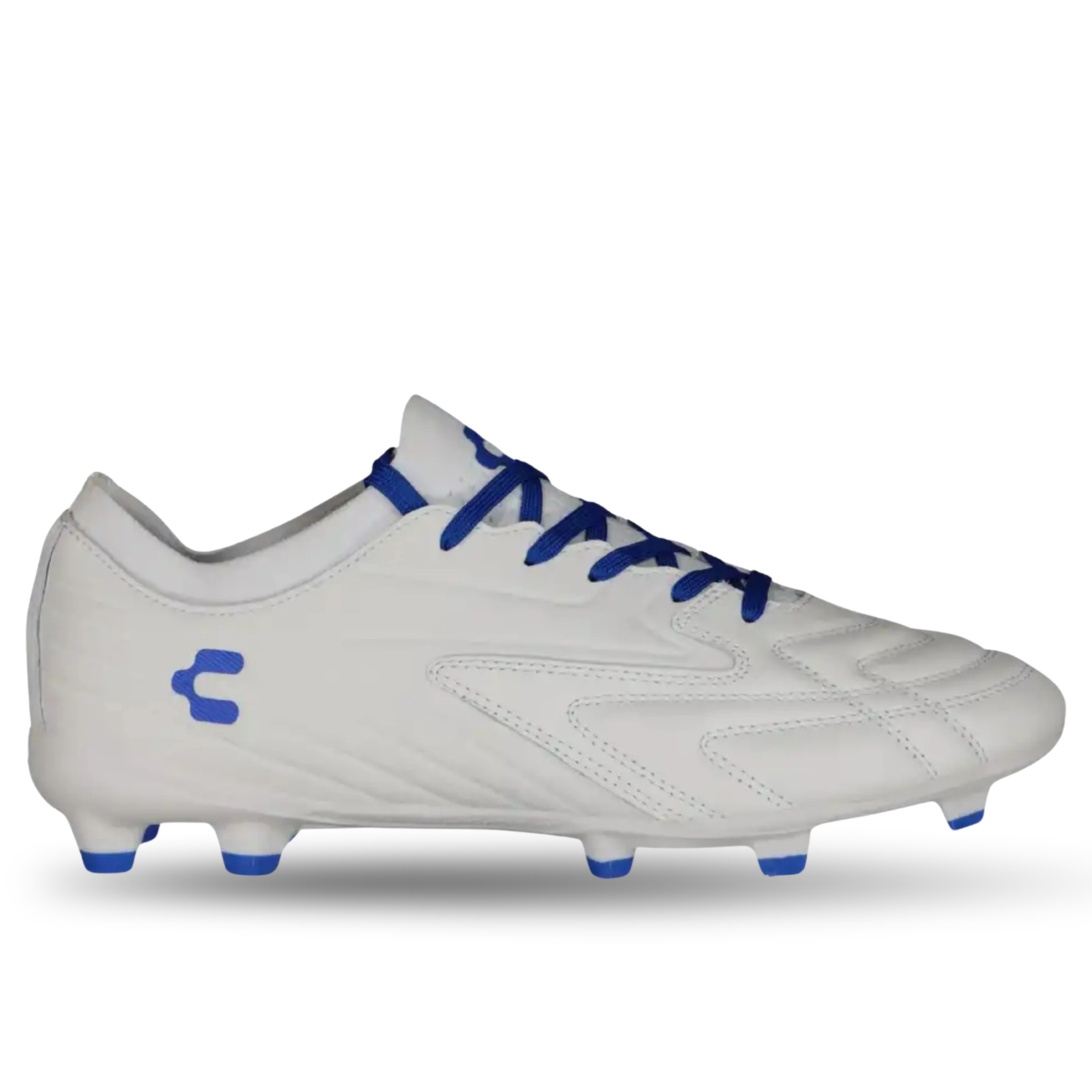 Charly Onore LT PFX Firm Ground Soccer Cleats (White/Royal)