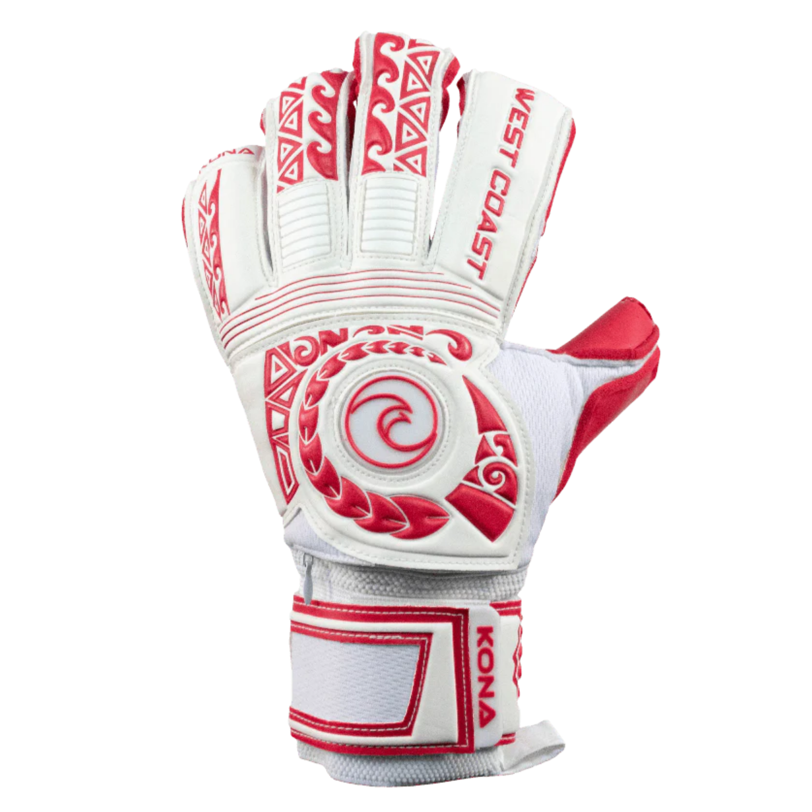 West Coast Kona Crimson Goalkeeper Gloves (White/Red)